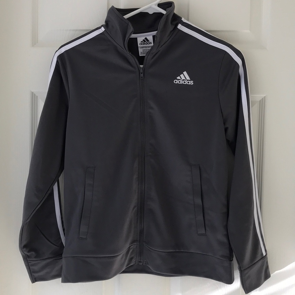 Adidas Youth Track Jacket in Grey